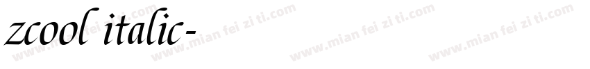 zcool italic字体转换